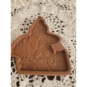 Longaberger cookie art mold Gingerbread girl with cat 2000